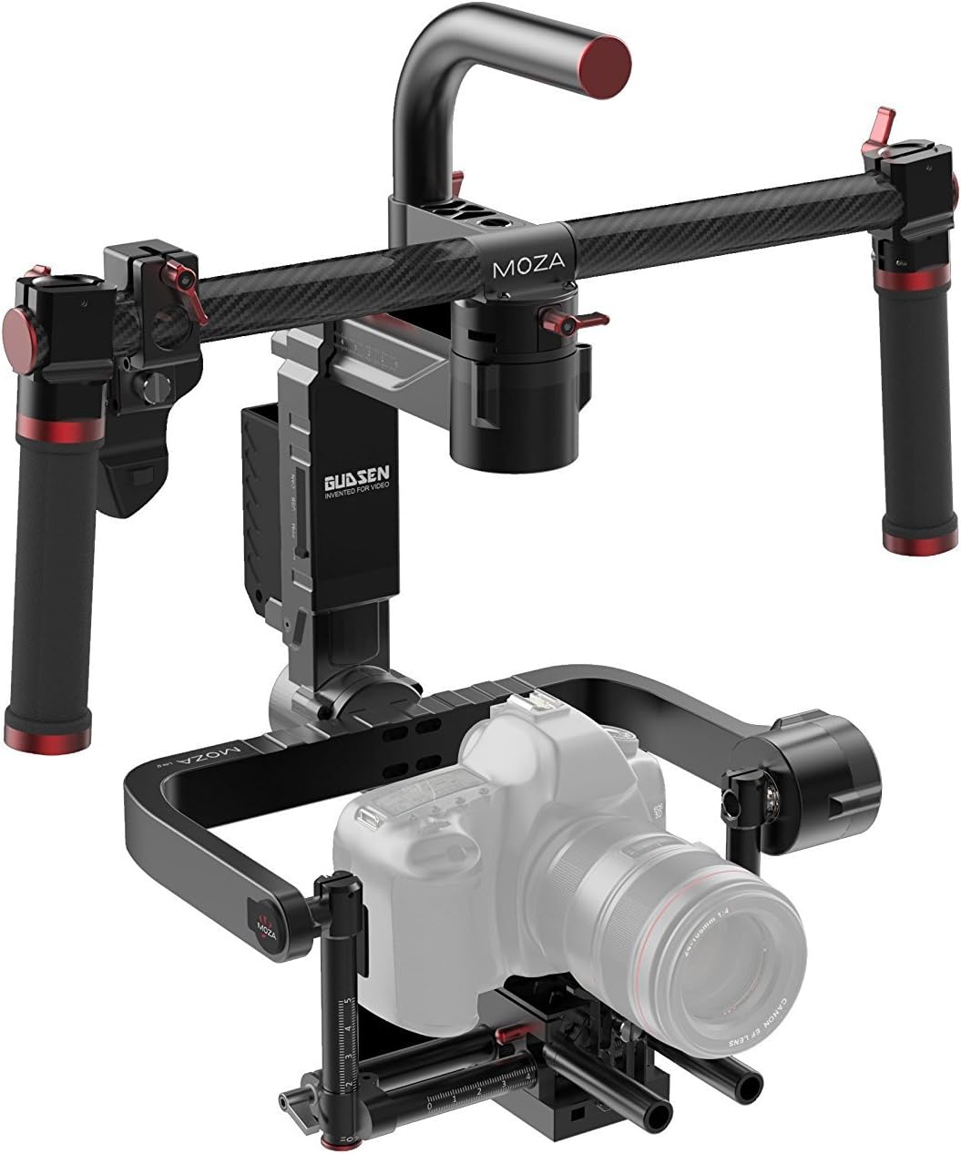 MOZA Lite II Premium Kit 3-Axis Motorized Handheld Gimbal Brushless Stabilizer Support Max.Payload 11lb/5kg for Blackmagic Series,Panasonic Lumix Series,Canon EOS Series,Sony a7 Series,Nikon D Series