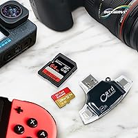 Vista 6 de BoxWave Smart Gadget Compatible with Chuwi LarkBook - AllReader SD Card Reader, microSD Card Reader SD Compact USB - Jet Black