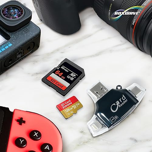 Miniatura 6 de BoxWave Smart Gadget compatible con Samsung Galaxy S23 Ultra - AllReader Lector de tarjetas SD, lector de tarjetas microSD Compact USB para Samsung