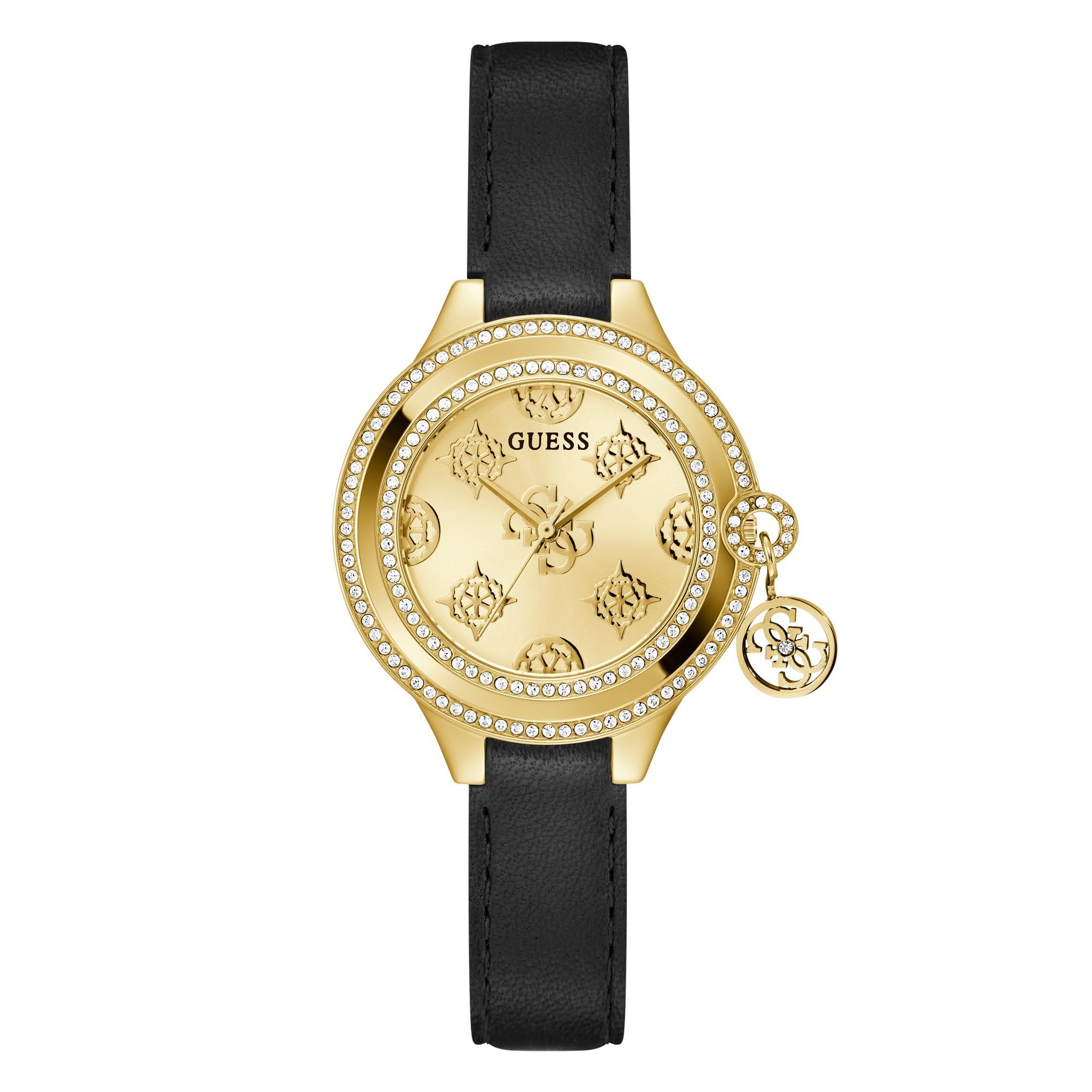 GUESS Leather Women 34 Mm Gold Dial Analog Watch- Gw0684L3 (B0CRBCY87G) Amazon Price History, Amazon Price Tracker