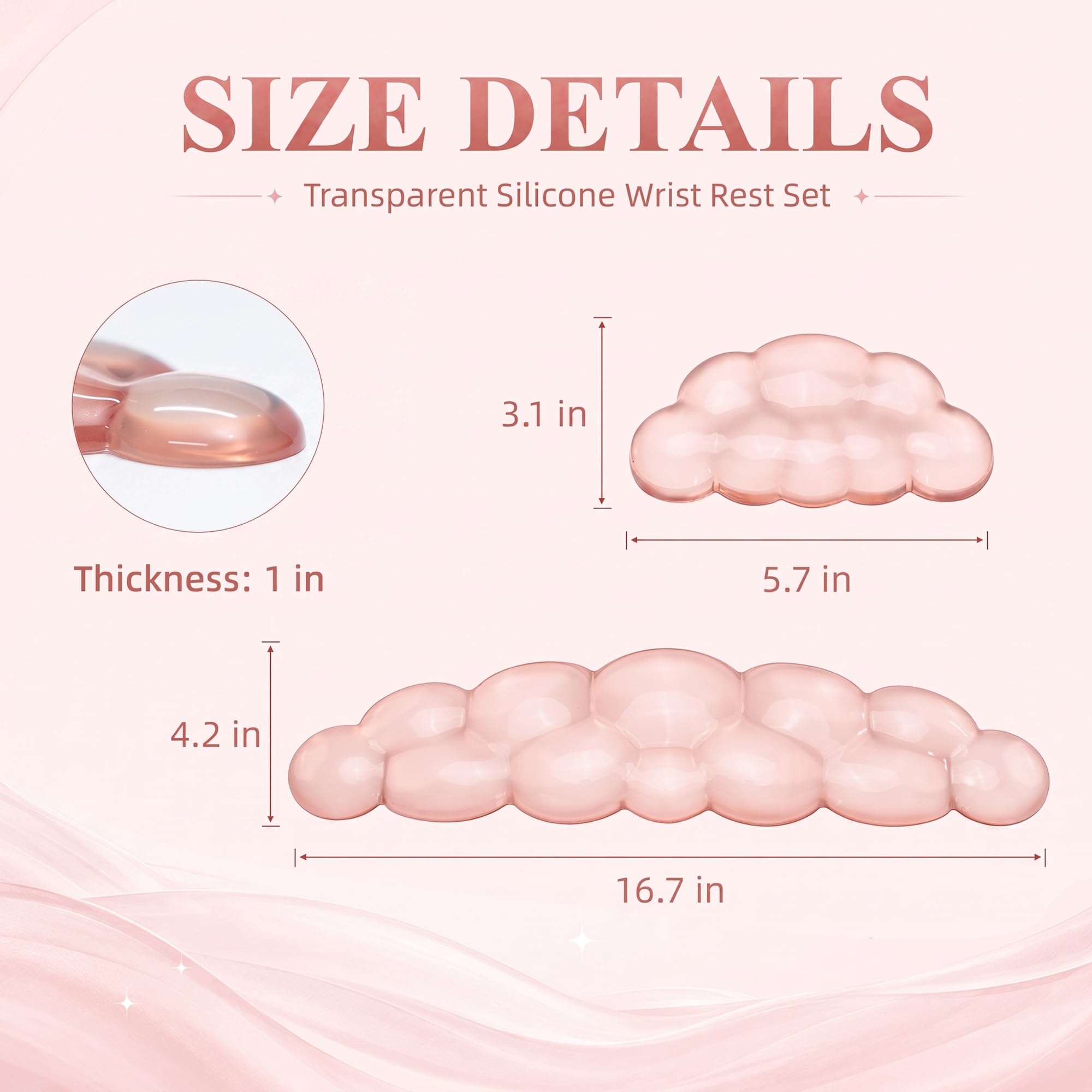Poggiapolsi ergonomico – Sollievo istantaneo, comfort simile a una nuvola, silicone e TPU di alta qualità, ultra morbido, durevole, in confezione regalo per ufficio, studio, giochi e altro ancora