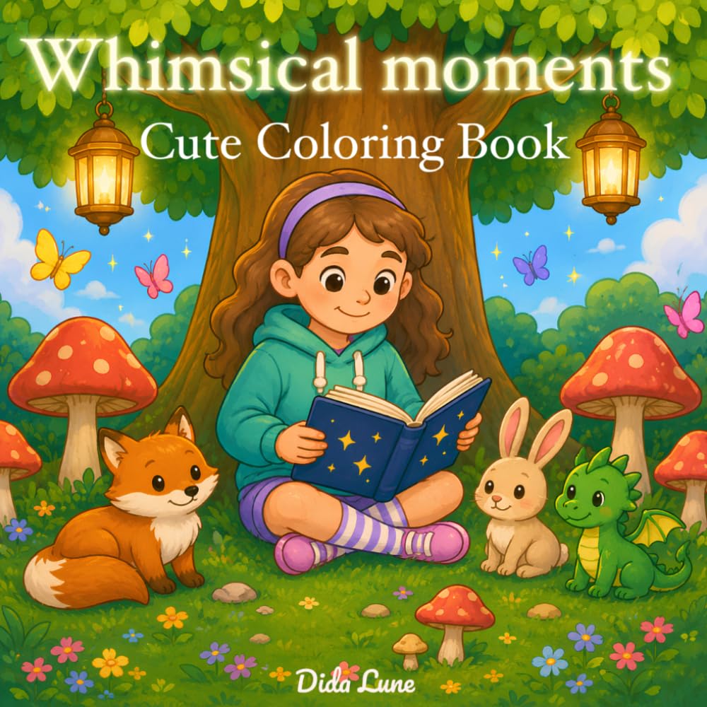 Whimsical Moments: Cute and Cozy Coloring Pages for Relaxation and Joy