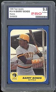 Barry Bonds Rookie Card 1986 Fleer Update #U-14 PRO 9.8 Near Gem