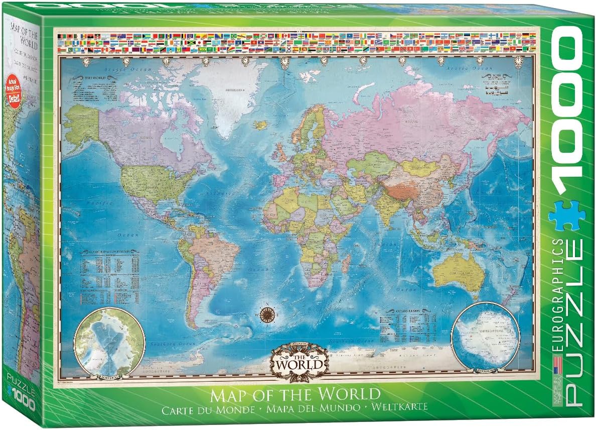 EuroGraphics Map of The World Puzzle (1000-Piece)