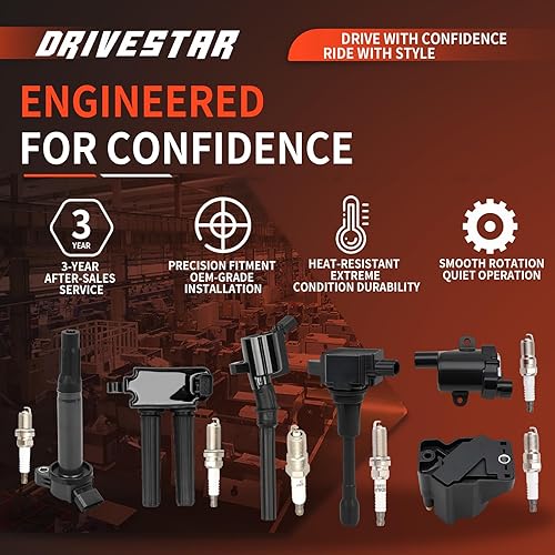 Miniatura 5 de DRIVESTAR 8 bobinas de encendido UF270 y 8 bujías de iridio compatibles con Dodge DakotaDurangoRam 1500 2000-2007, Jeep CommanderGrand Cherokee