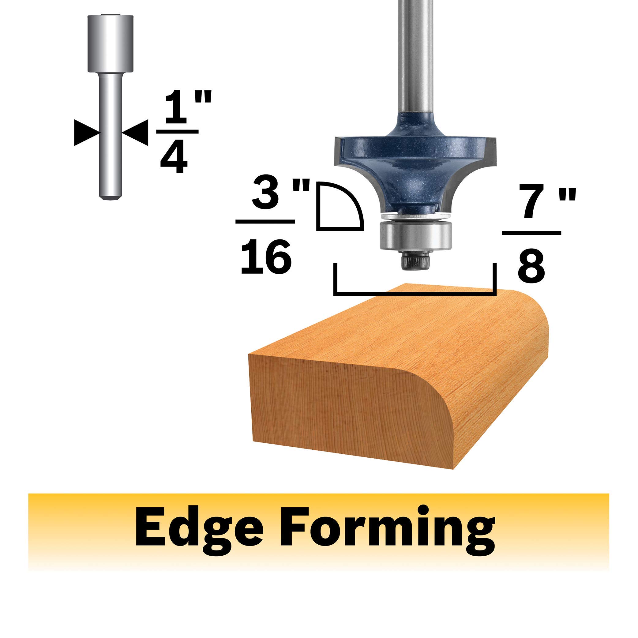 Bosch 3/8" X 1" Carbide Tipped Straight Bit - 2-Flute Router Bit For Smooth Cuts