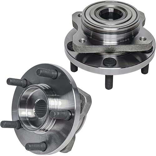 Detroit Axle - Front 2pc Wheel Bearing Hubs for Chrysler Town & Country Dodge Grand Caravan Plymouth Prowler Grand Voyager, 2 Wheel Bearing & Hubs Assembly Set Replacement