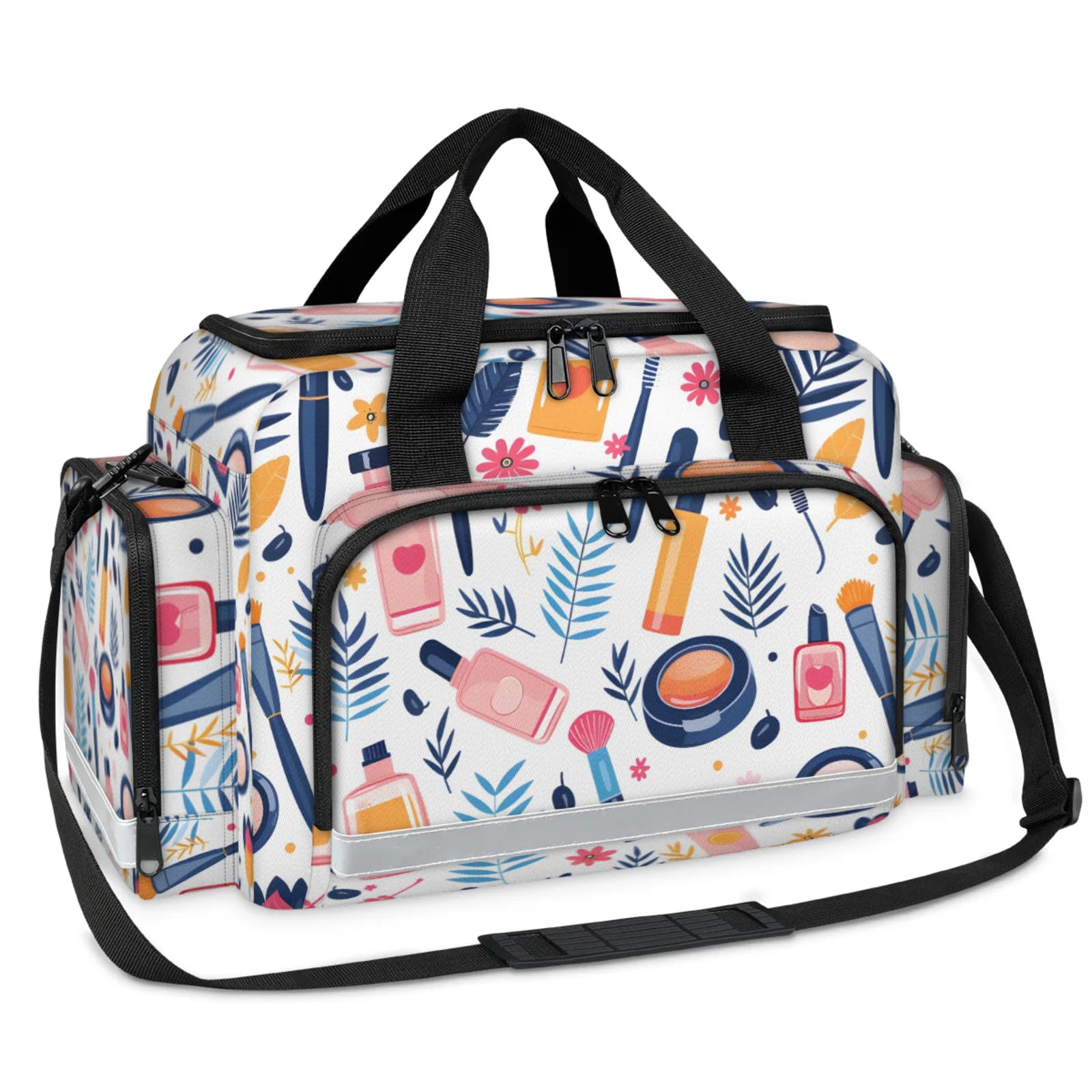 GzLeyigou First Aid Bags Empty, Dreamy Flowers Emergency Bag First Aid Kit Multiple Compartment Kit Carrier On Call Trauma Bag For Paramedics Emergency Medical Supplies Kit