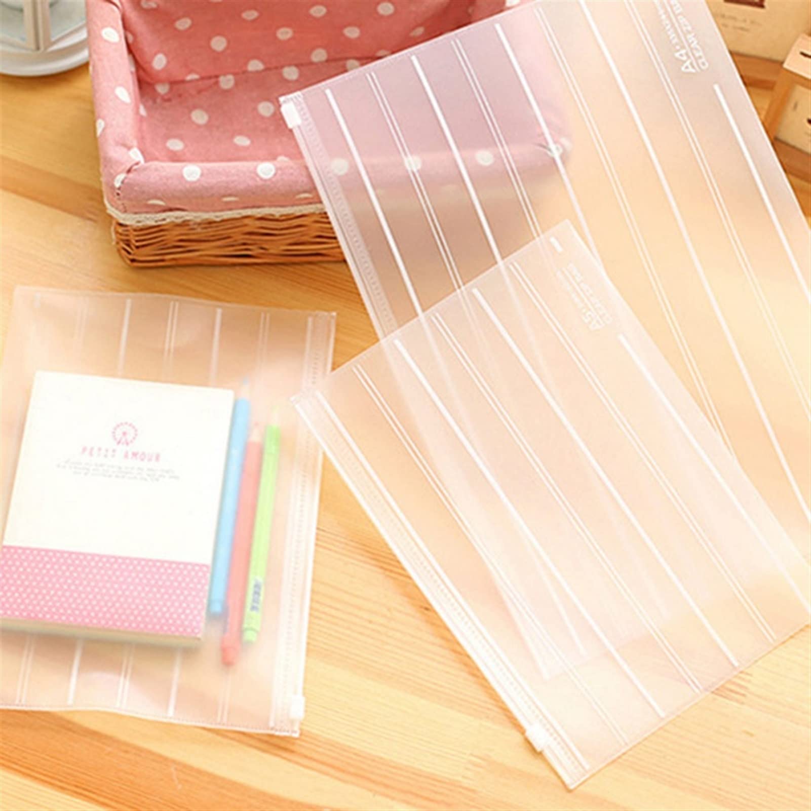 Portapapeles 10 PCS Bolsa de Almacenamiento Suministro de Oficina de la Escuela Suministro Transparente Lámina Suelta Cuaderno Zumpa Autocelera Bolsa de Soporte de Archivo Tableros con
