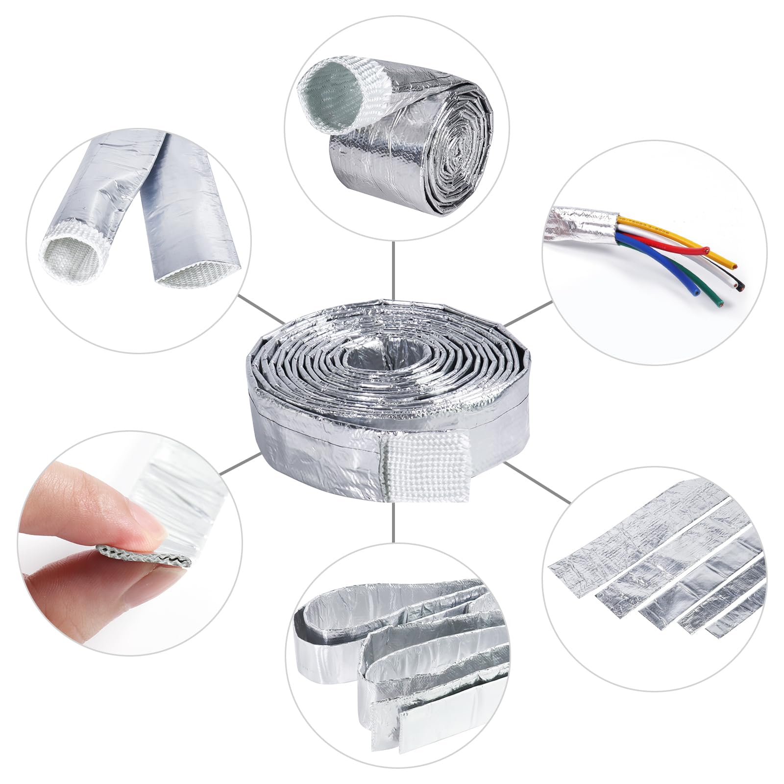 Manga Térmica Aluminizada 5,5m - Proteção Contra Calor Para Cabos E Mangueiras