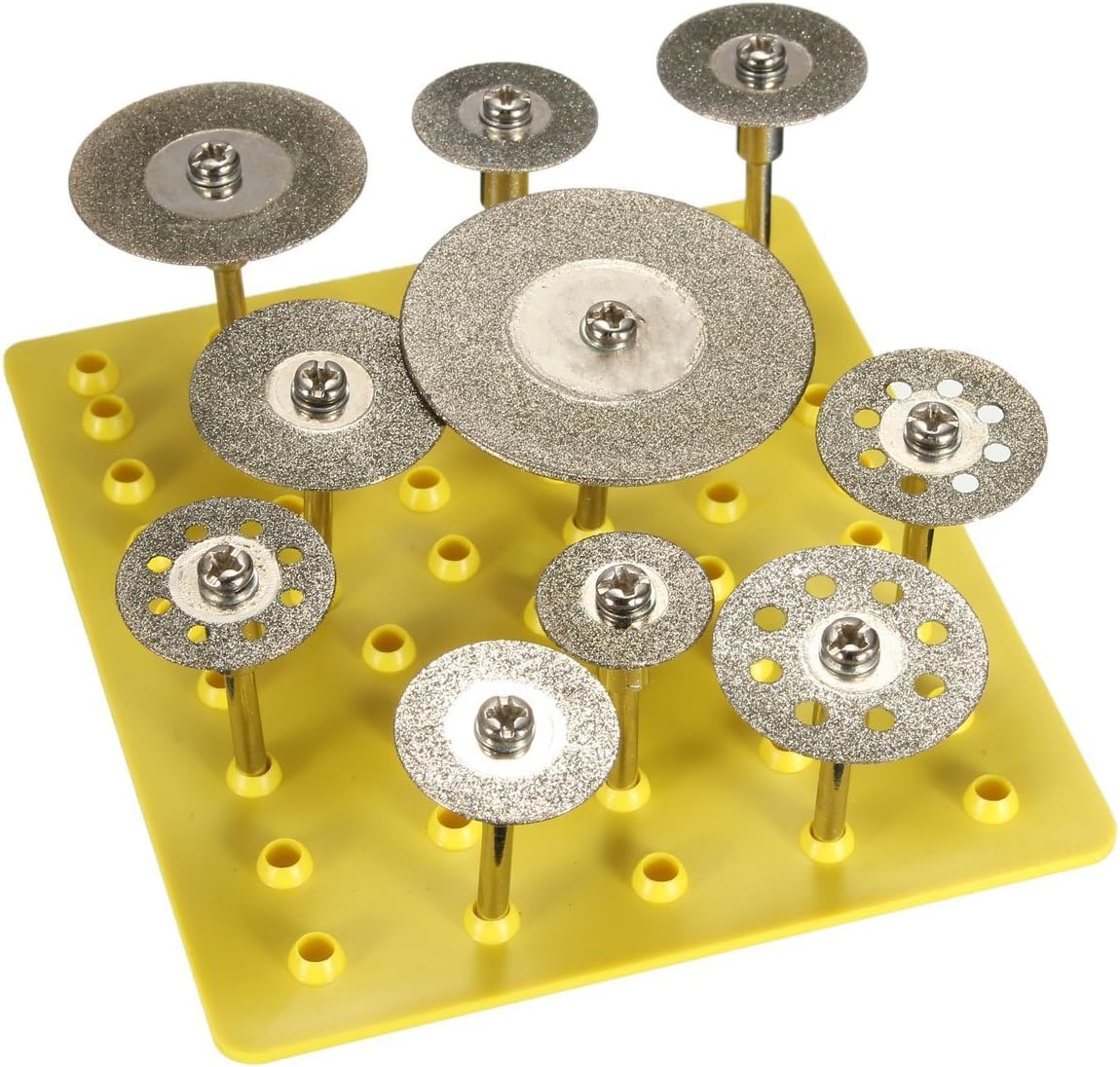 ACENIX® 10 Pcs 3 mm / 2.35 mm Diamond Cut Off Saw Wheel Discs Blades Rotary Tool Set w/ Shank Circular Saw Blades Rotary Tool Set Discs Cutting Wheel for Dremel [10] Life Time Warranty , iNculded Free Cleaning Cloth