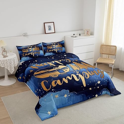 Miniatura 8 de Castle Fairy Juego de ropa de cama de estilo rústico de granja para niños y niñas, con temática de caravanas de dibujos animados, juego de edredón