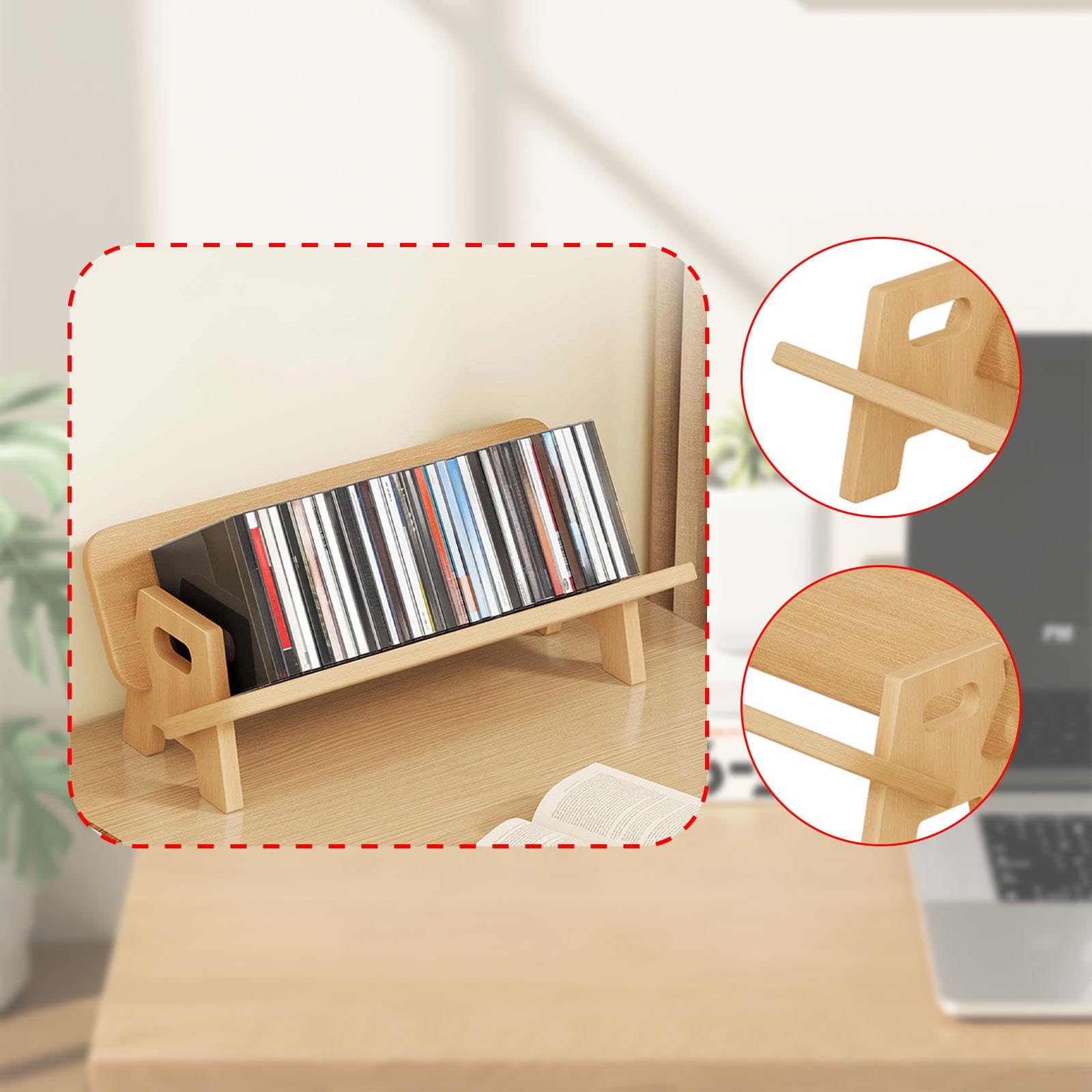 Libreria da Tavolo per Dischi in Vinile E Porta Libri, 60 Cm X 25 Cm X 18.5