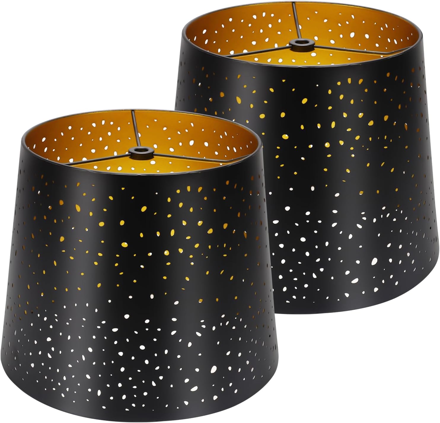 Bell LampShade 6x13x9.3 inch Set of 2, Replacement Lamp Shade for Table Lamp and Floor Lamp, Fabric Linen,Foldable lampshade (Ivory Linen)