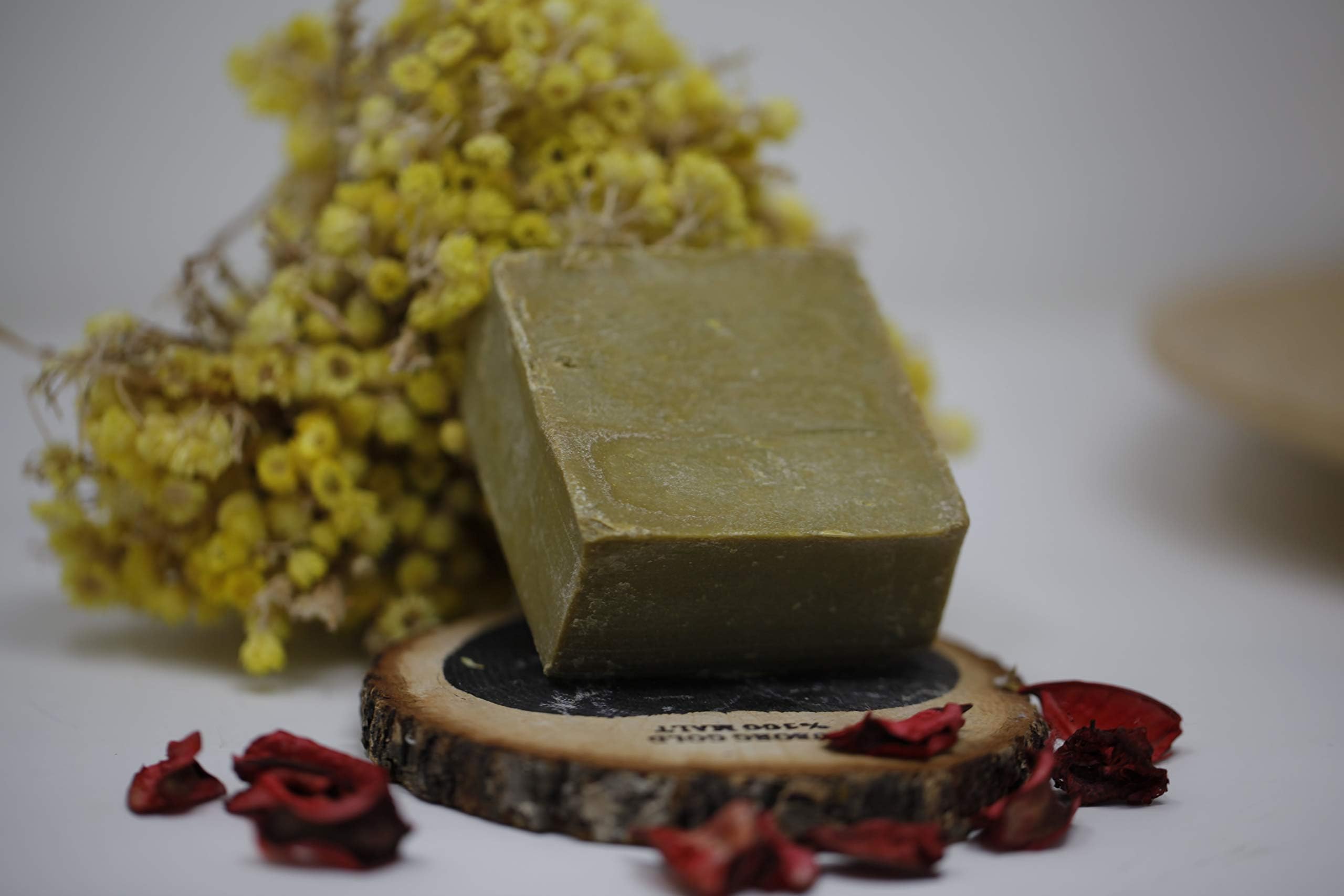 Sulfur Soap Bar with Pure Olive Oil, Fragrance Free, Non-GMO,Hand Made, Since 1920