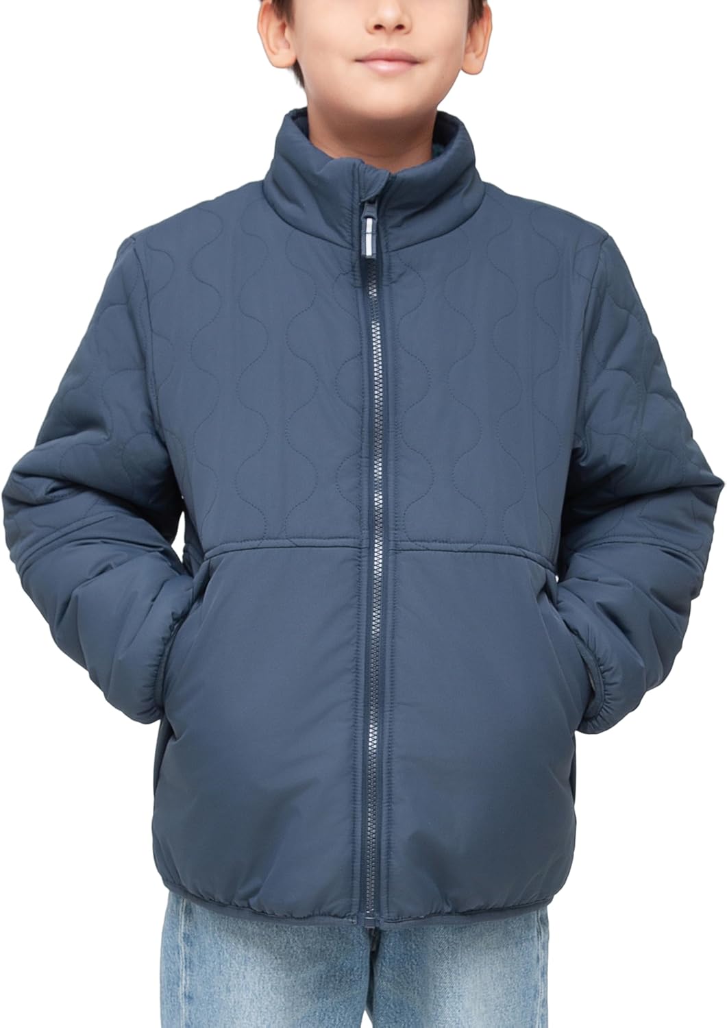 Rokka&Rolla Boys' 2-in-1 Reversible Water-Resistant Teddy Sherpa Puffer Jacket - Image 2