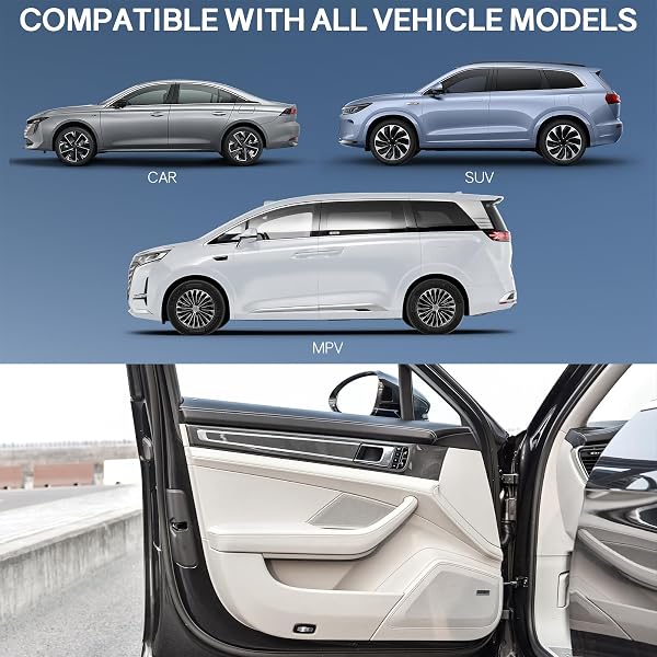 Exsink Autotür Kantenschutz 5M, Autokantenverkleidung, Türschutz, U-förmig Gummikantenschutz Universal Fit Kein Kleber Selbstklebend, Für Auto SUV Limousine LKW MPV Kofferraum Motorhaube Blech - 4