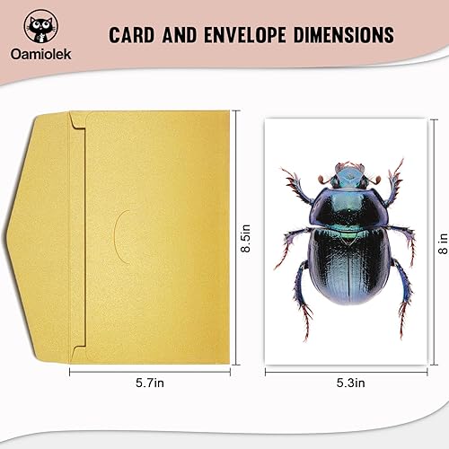 Miniatura 2 de Divertida tarjeta de felicitación de escarabajos, tarjeta de cumpleaños de arte extraño, tarjeta de insectos para niños, amigos, miembros de la