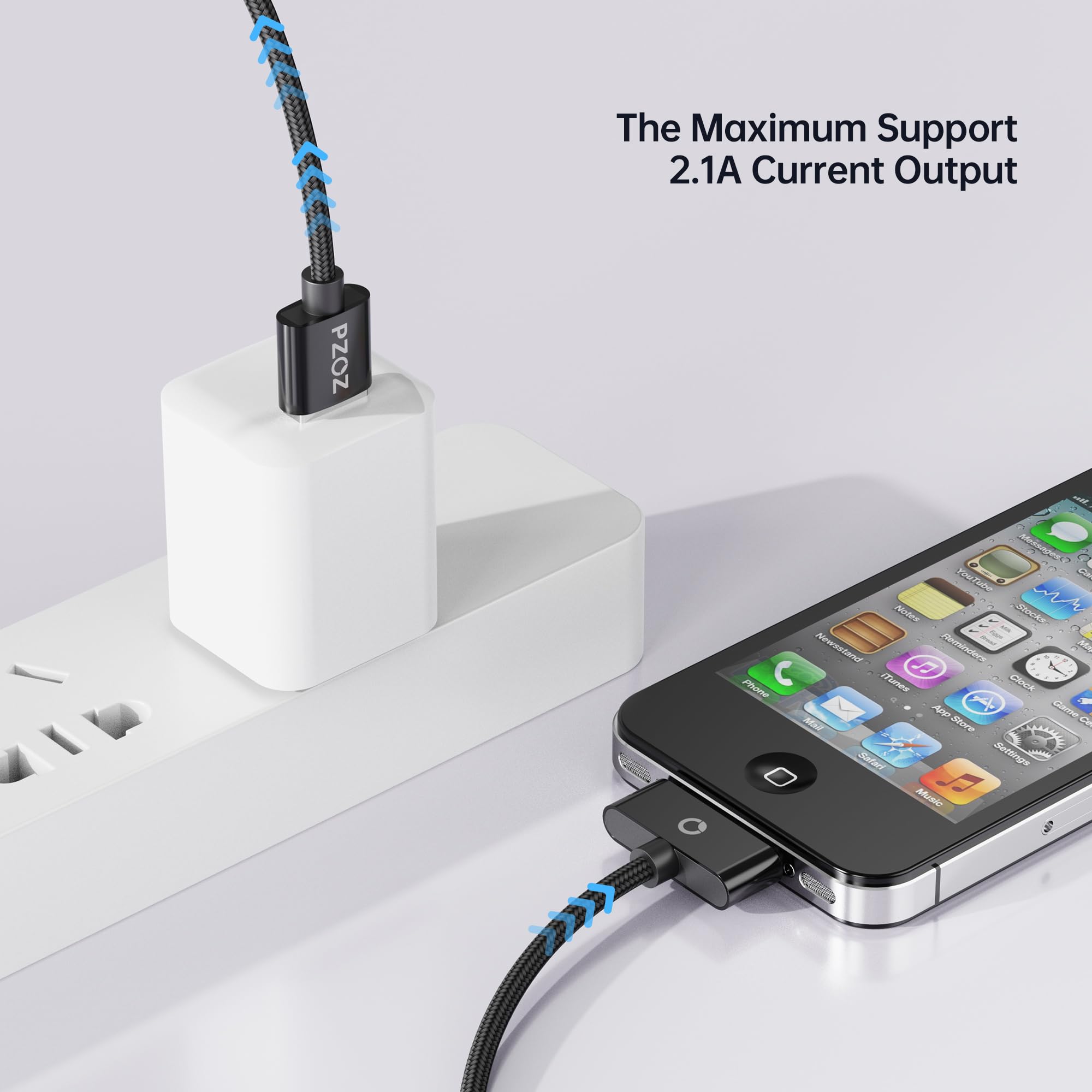 Cable Cargador De 30 Pines Compatible Con IPhone 4 4s 3G 3GS, IPad