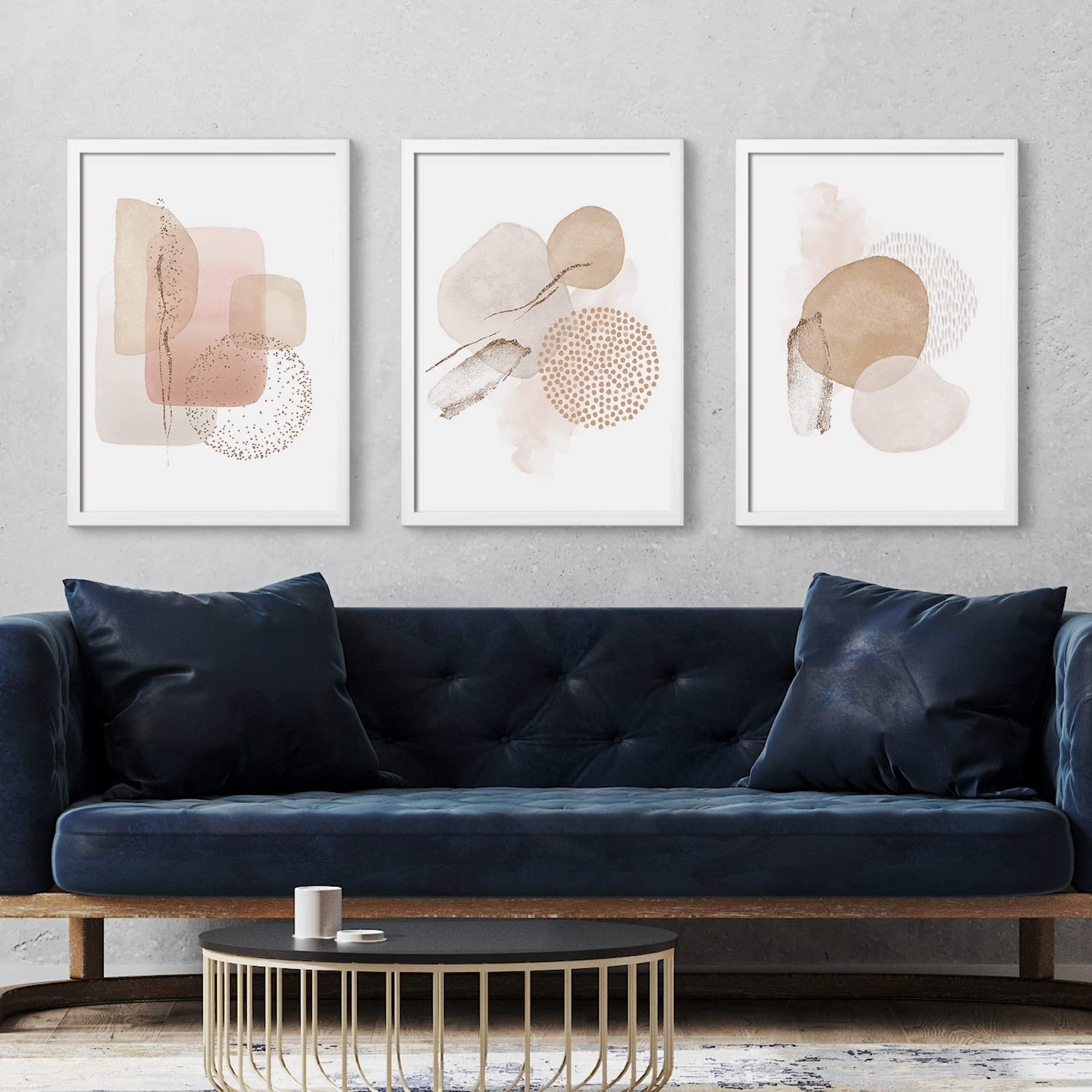 Cornice sottile in legno per poster, stampe e foto con frontale in plexiglass per appendere la sicurezza alla parete in verticale o paesaggio, ideale per interior design (50 x 70 cm, bianco)