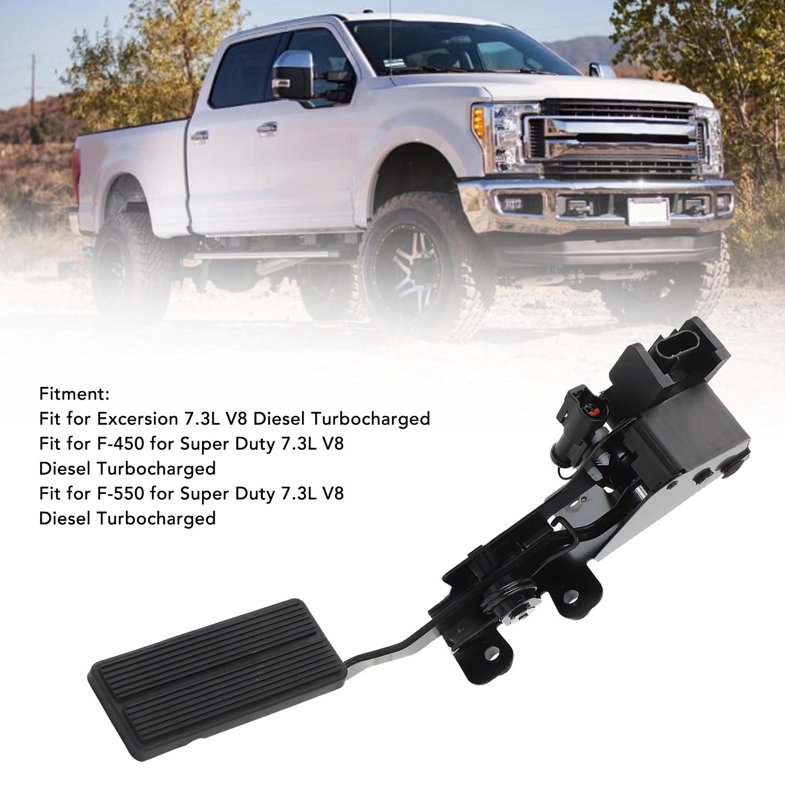 Pedal del Acelerador del Acelerador con Respuesta Rápida y Control Preciso para el Motor F450 y F550 Super Duty 7.3L V8