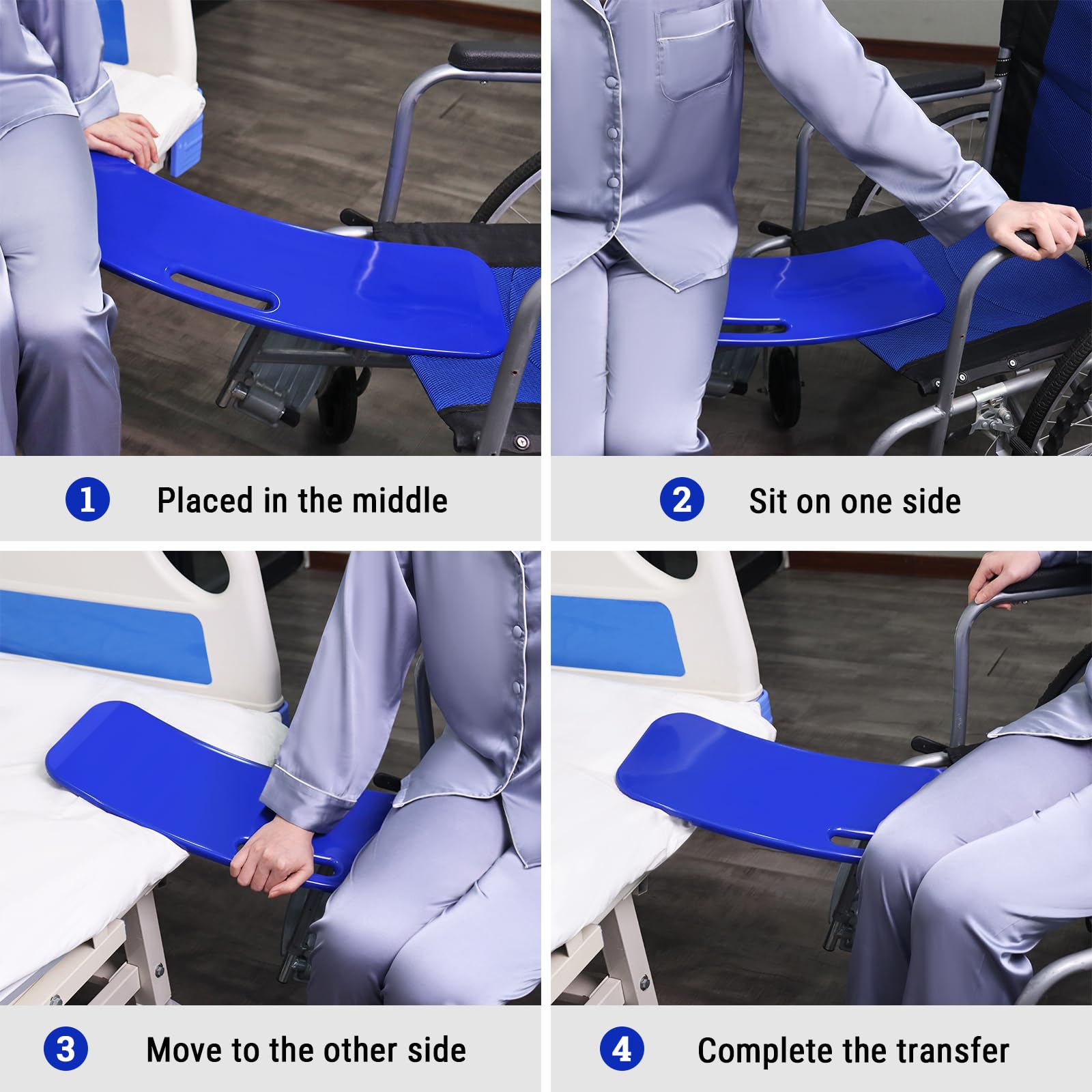 LOSCHEN Tabla de transferencia, deslizante, para transferencia, para personas mayores, para trasladar a sillas de ruedas, cama, inodoro, coche (70 cm)