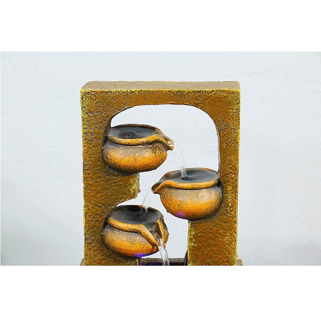 TOMYEUS Fontana Zen da Interno Indoor e Outdoor Decorativo Fontana Relax Desktop e Fontana da Tavolo con Pompa ad Acqua for la casa Ufficio Giardino terrazza, 9.8" Altezza Fontanella Interni
