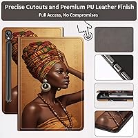 Vista 3 de Funda para Samsung Galaxy Tab S10 Lite / S10 FE / S9 FE 10.9 pulgadas, delgada de piel sintética con soporte de múltiples ángulos y función