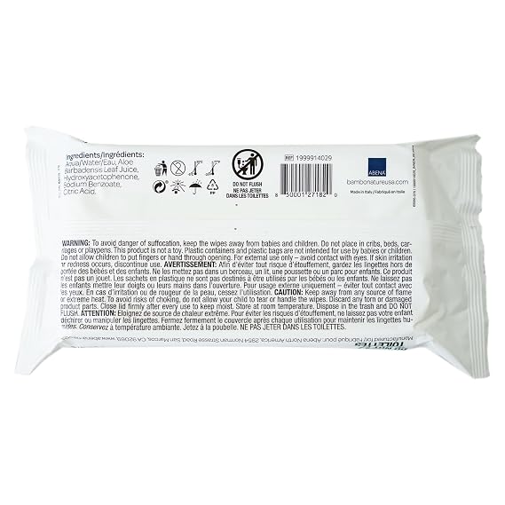 Bambo Nature USDA Certified Biobased Baby Wipes 64 Count