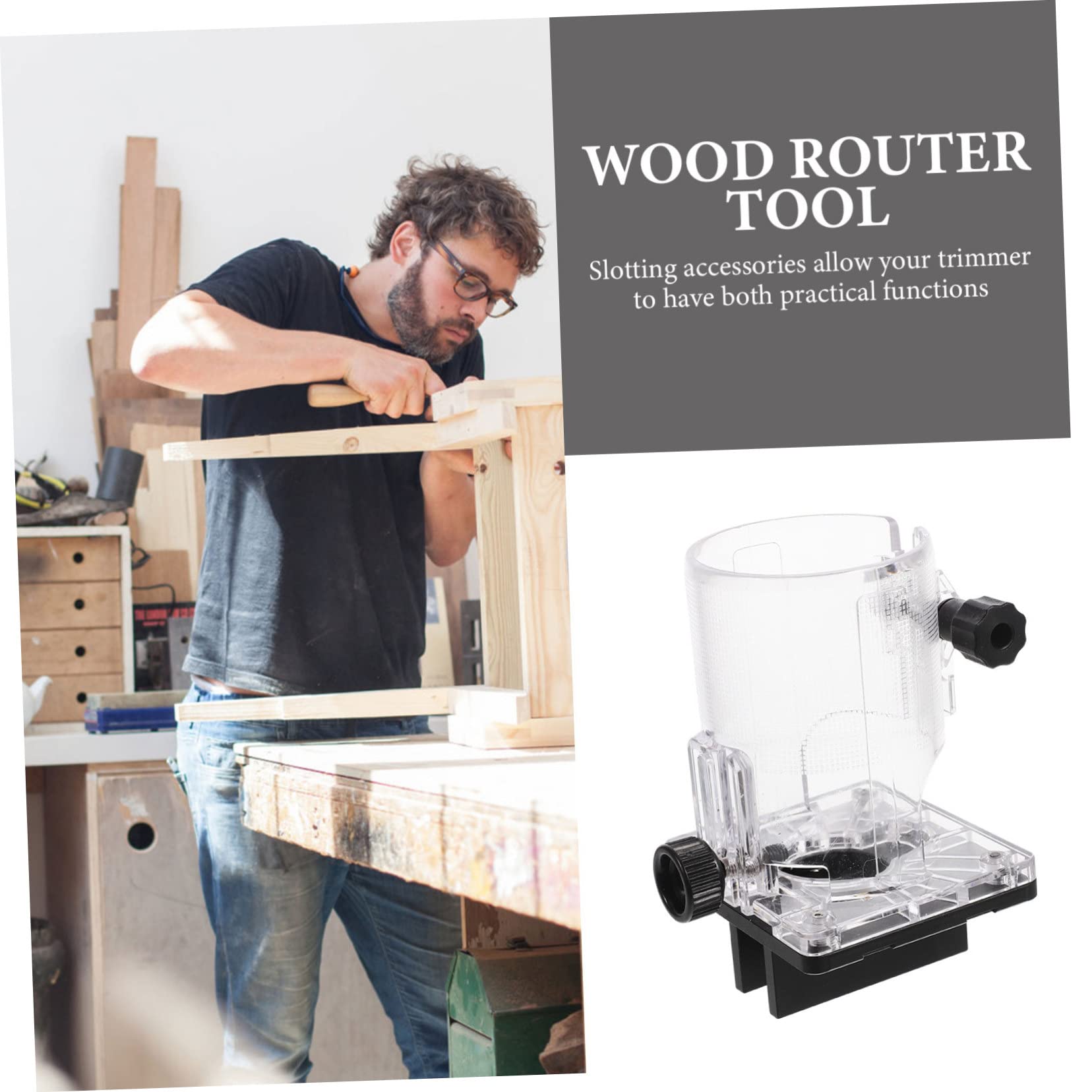 NUOBESTY Holzbearbeitungs Fräswerkzeug Nutenfräse aus Aluminiumlegierung mit Parallelem Schiebedesign und Rutschkanal für Präzise Holzarbeiten