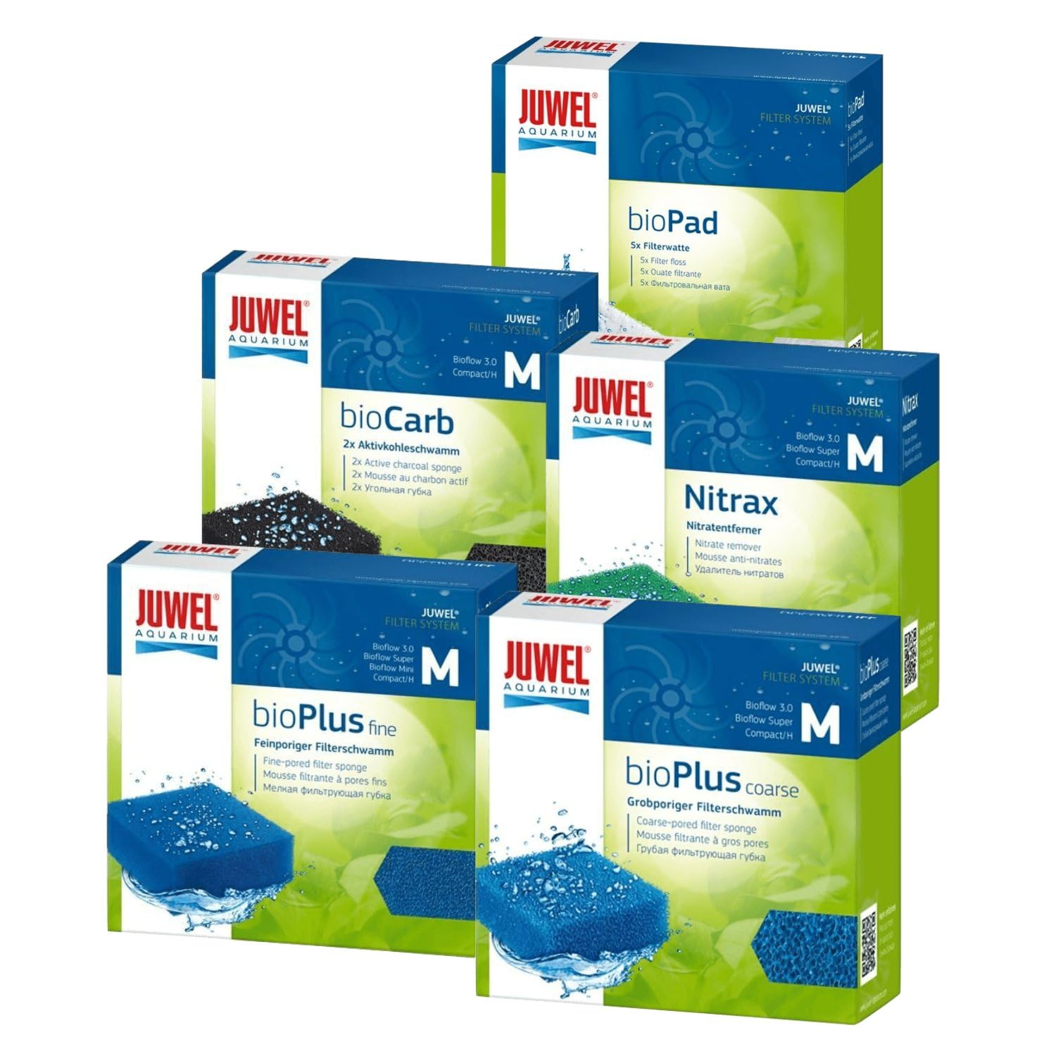 Ensemble de 5 Eponges Filtres Juwel Compact