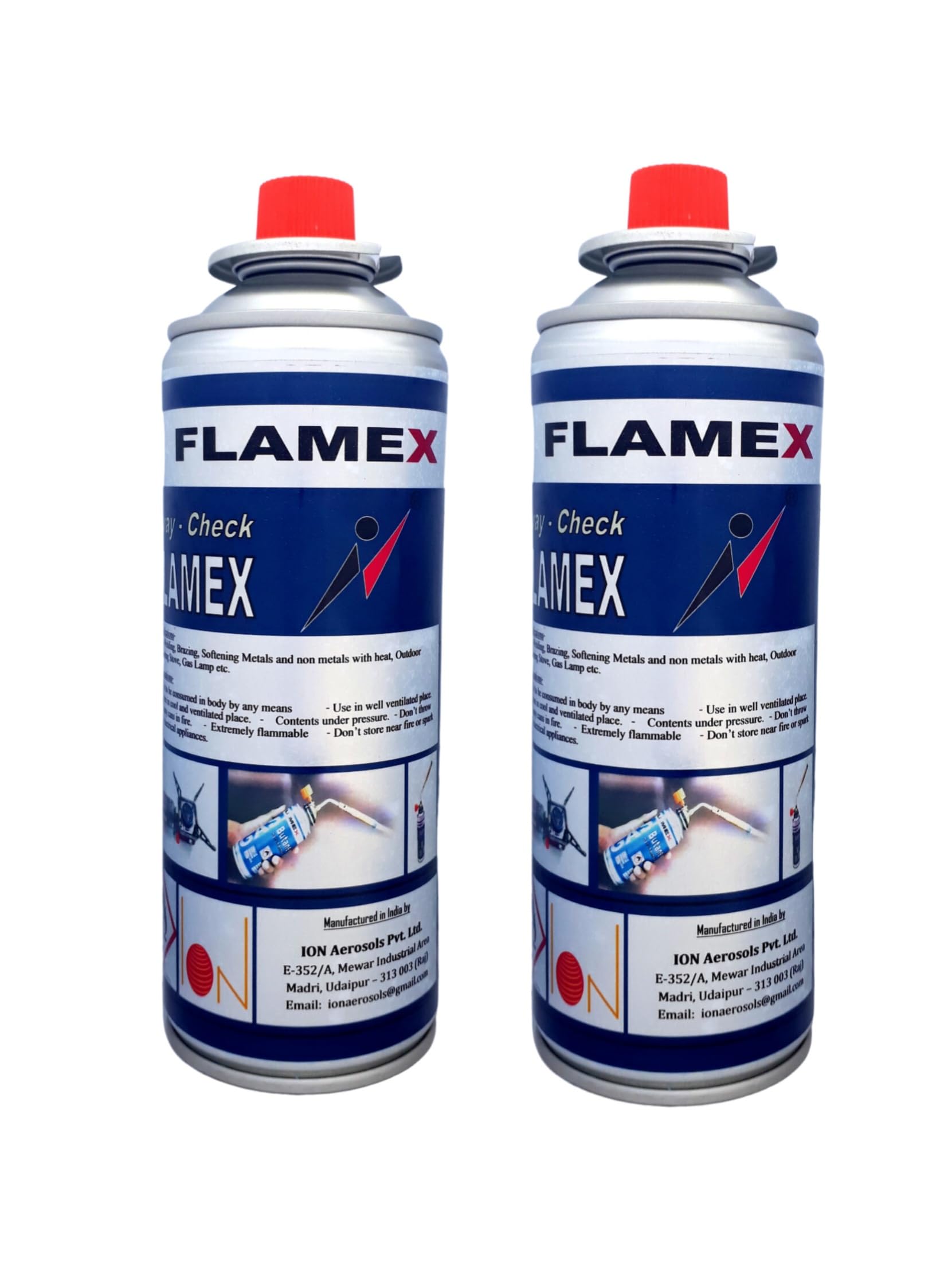 FLAMEX2 Portable butane Liquefied Gas Canister 310g(gross wt)/225g (net wt) Pack of 2 Canisters. (B0BDGKX3R4) Amazon Price History, Amazon Price Tracker