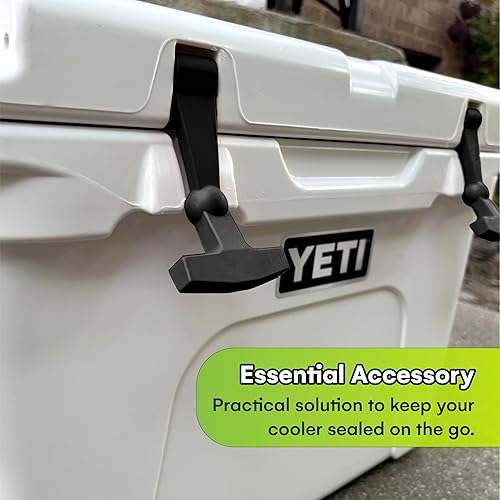 Miniatura 4 de BEAST COOLER ACCESSORIES Paquete de 2 cierres de tapa de repuesto, compatibles con enfriadores duros Yeti y RTIC, goma negra, 20 pulgadas