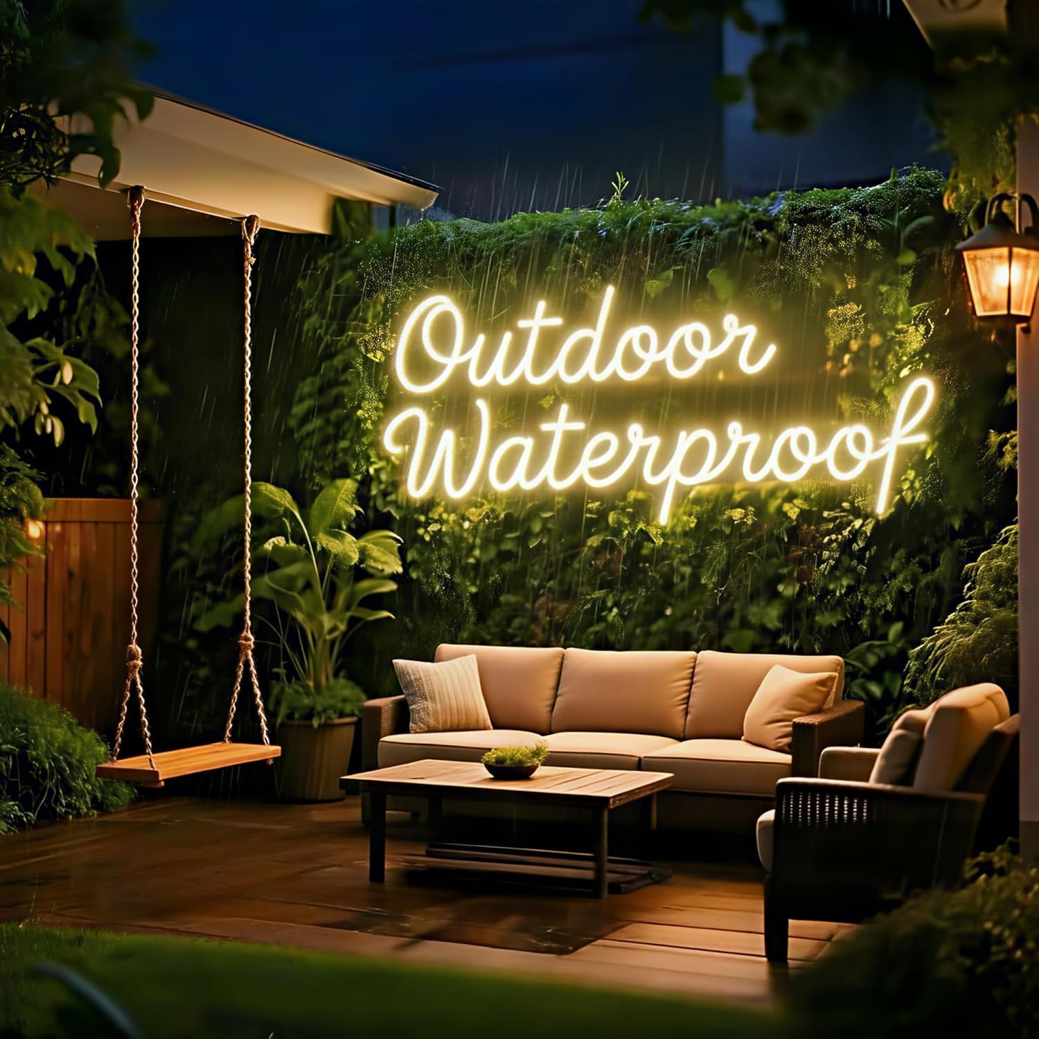 Large Outdoor Waterproof Neon Sign with Remote, Professional Custom Outdoor Led Sign Waterproof IP65 for Wall, Personalised Outdside Light up Sign for Patio Backyard Pool Business Salon Backdrop