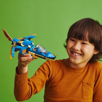 LEGO NINJAGO Jays Lightning Jet EVO 71784, Upgradable Toy Plane, Ninja Airplane Building Set, Collectible Birthday Gift Idea for Grandchildren, Kids, Boys and Girls Ages 7 and Up