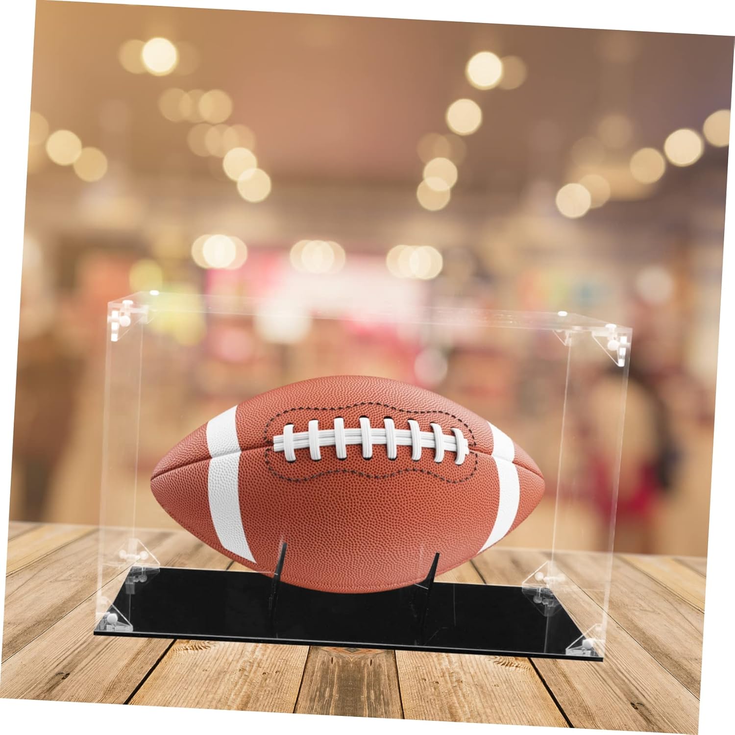 GANAZONO Acrylic Rugby Display Case Detachable Storage Box for Collectibles for Home Shop Showcases Easy to Clean and Organize