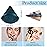 Pimoys 6 Pieces Powder Puff Face Triangle Makeup Puff for Loose Powder Setting Powder Soft Foundation Sponge Makeup Blender Sponge Beauty Makeup Tool, Black and Peacock Blue