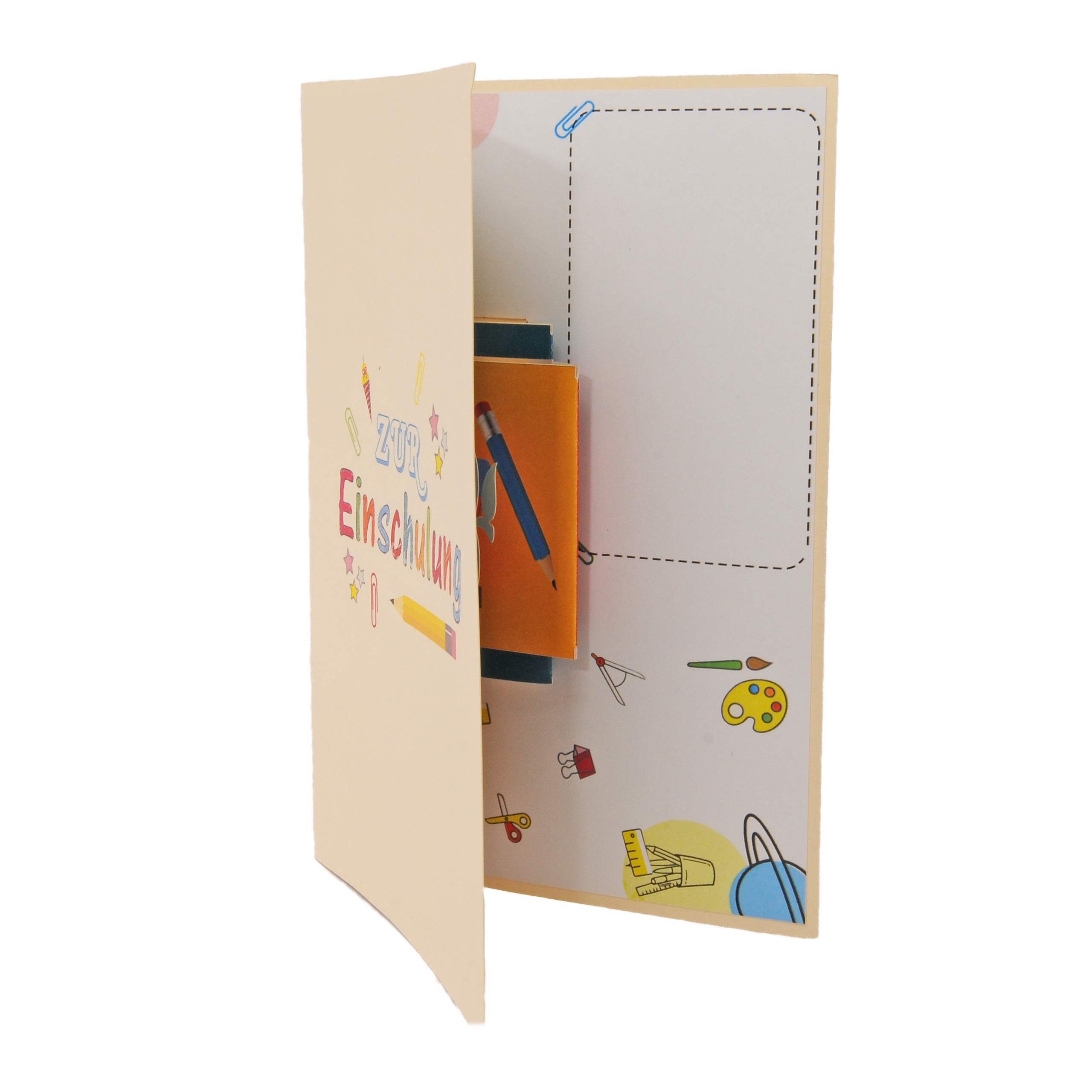 Teling Biglietto Pop-up 3D Ritorno A Scuola – Scuolabus, Con Busta Ed Etichetta, Per Studenti