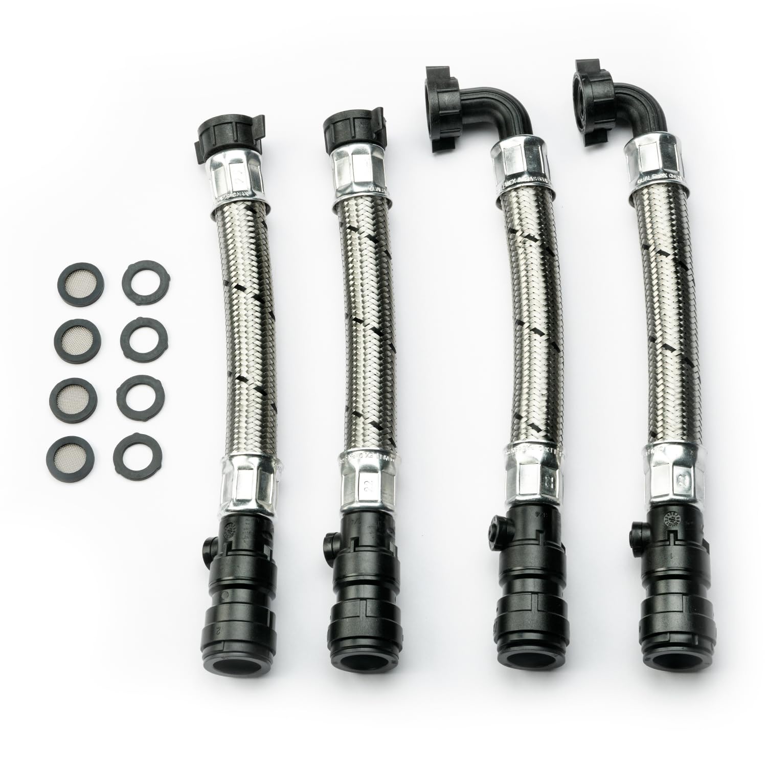 Salamander Pumps - Anti-Vibration Couplers - AV4-2 Straight - 2 Angled - IV 22mm Hose to 22mm Push Fit Plastic Nut - Hose Attachments