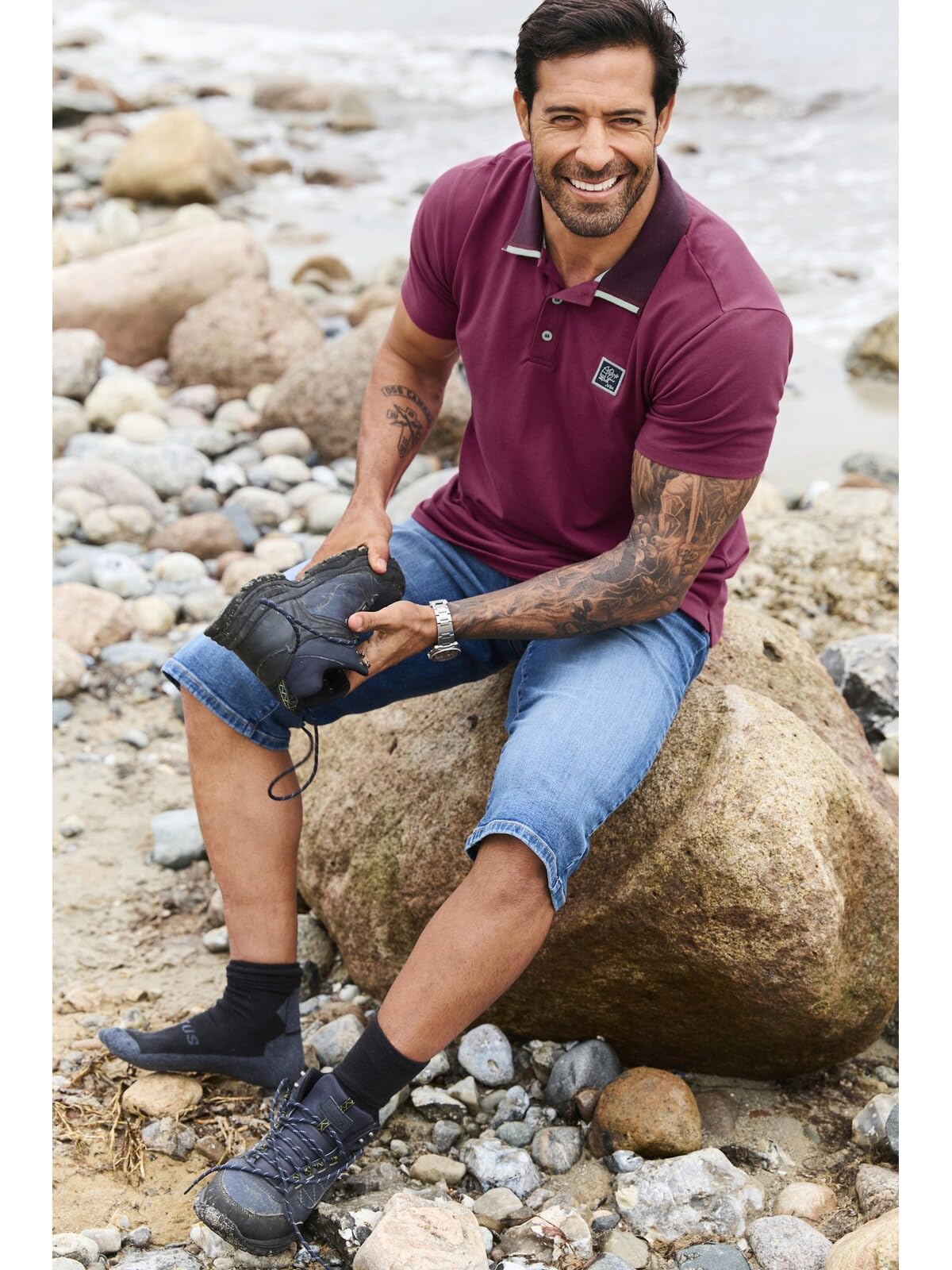 Jan Vanderstorm Herren Poloshirt Morlan | Elegantes Piqué Kurzarm-Polo mit Kontrastdetails, atmungsaktiv, Comfort-Fit, Seitenschlitze, Casual, 100% Baumwolle, L–7XL