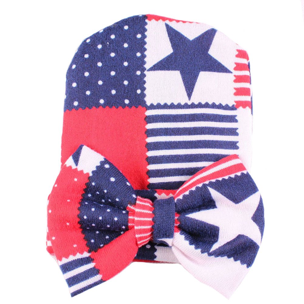 Aiklin Unisex-Baby Newborn Nursery Beanie with Bow