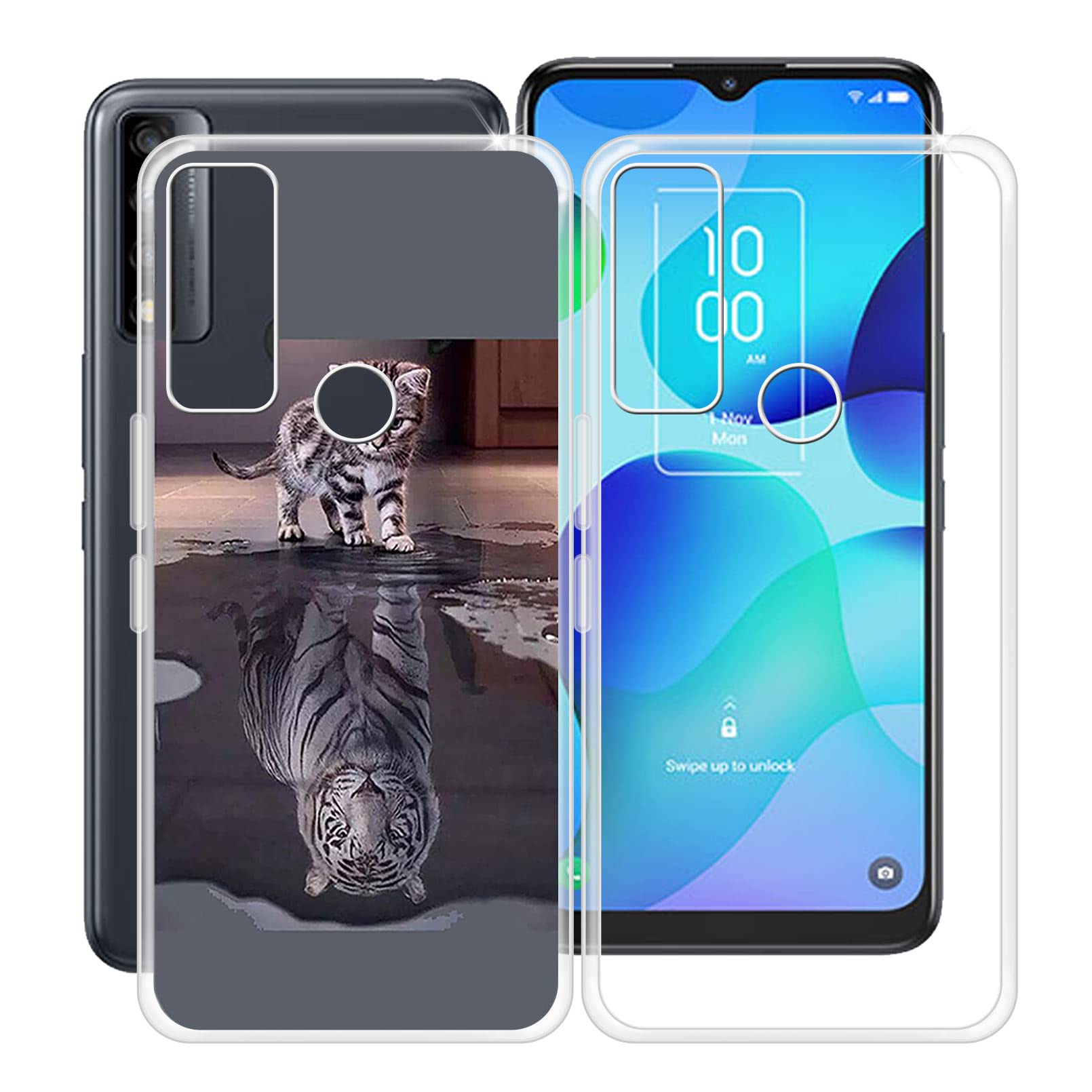 ZXLZKQ per TCL 20 SE (6.82 Pollici) Cover + [2 Pezzo di Protezione