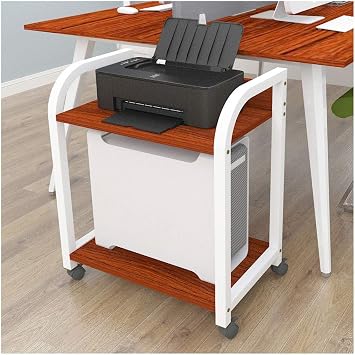 Stands Printer Stand Desktop Printer Stand Floor-Standing Mobile Printer Stand Desktop Host Bracket Double-Layer Rack Base with Wheels for Home and Office Multifunctional StandColor