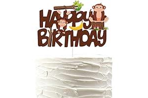 Celebrate Life's Sweet Moments with Monkey Happy Birthday Cake Topper