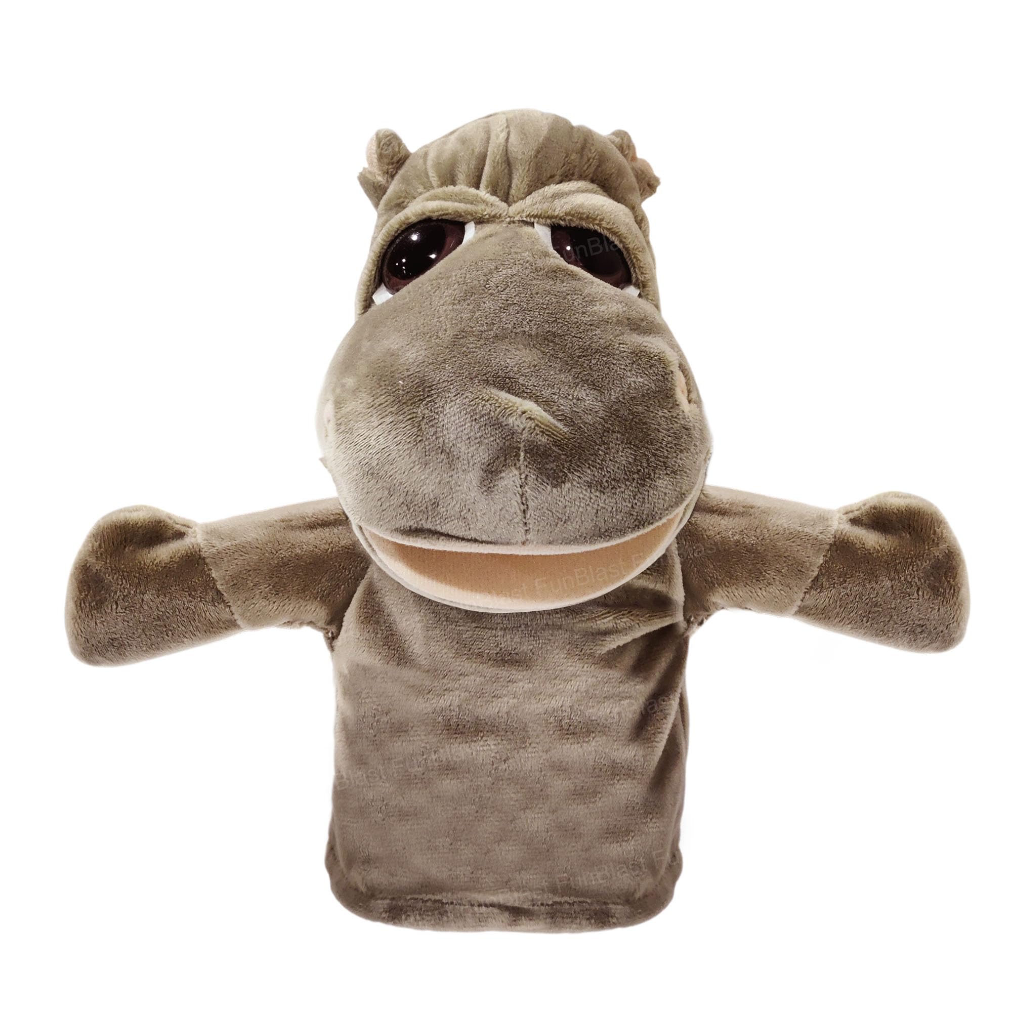 FunBlast Plush Animals Hand Puppet with Movable Open Mouth, Story Telling Animal FigureToy for Kids, Hand Puppet Toy, Soft Hand Puppets for Kids, Fun Play Learning Toys (Hippo)-picture-16