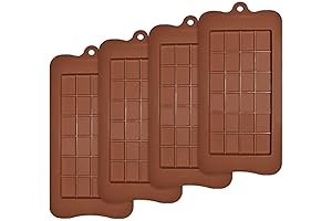 homEdge Wonka Chocolate Bar Mold | Food Grade Non-Stick Silicone Protein and Energy Bar Mold