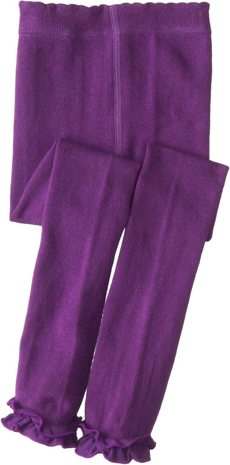 Jefferies Socks Girl's 2-6X Pima Cotton Ruffle Footless Tights