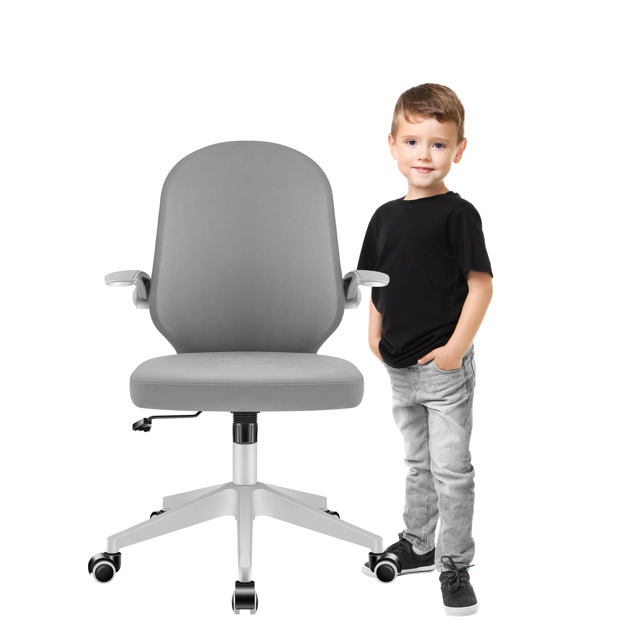 OSKOPWRC Chaise De Bureau Pivotante Rose Ergonomique Pour Enfants - Hauteur Réglable 3 à 18 Ans