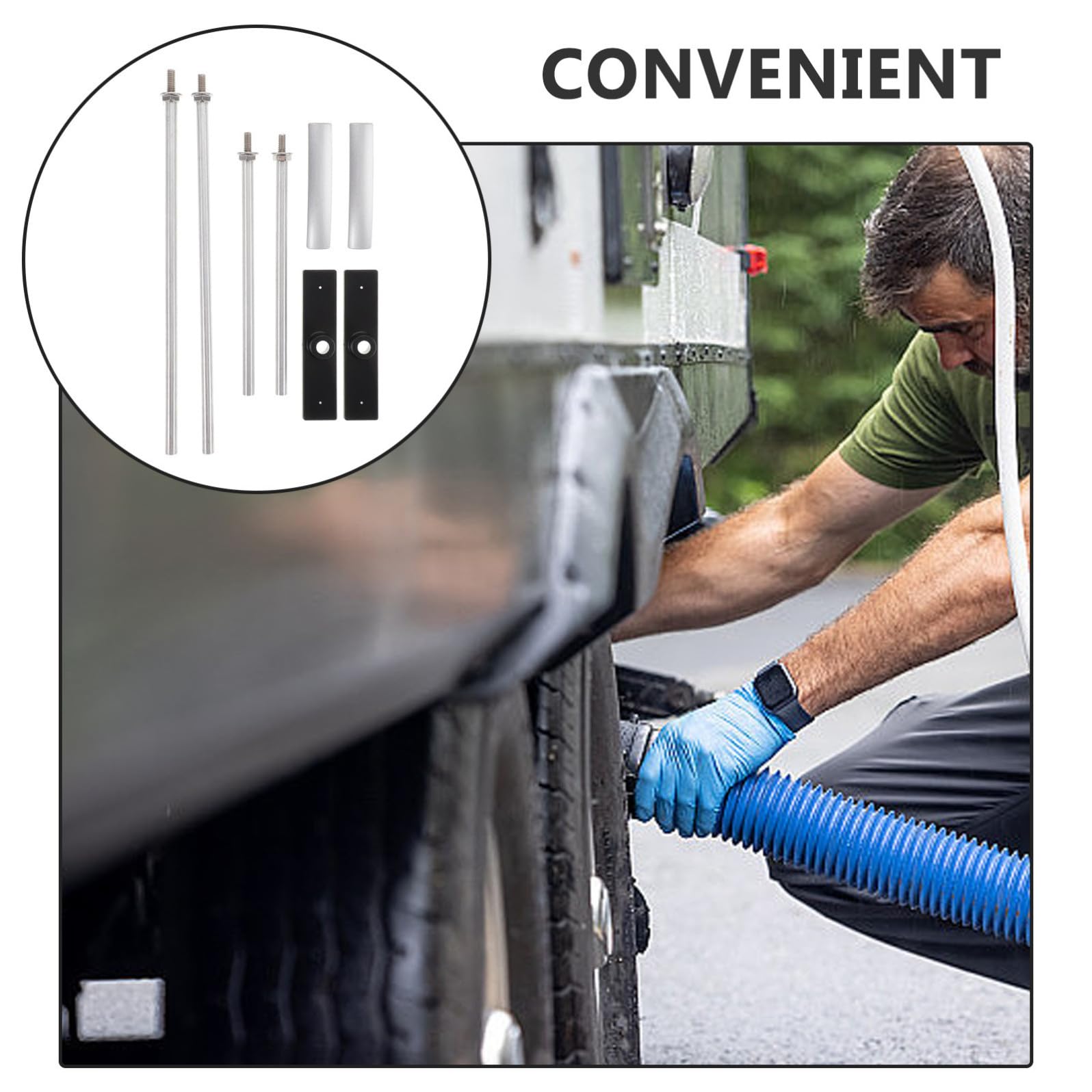 SHINEOFI Kit di Estensione Maniglia Valvola di Scarico per Camper, Lunghezza 6 e 9 Pollici, Plastico e Alluminio, Facile Installazione e Utilizzo Intuitivo