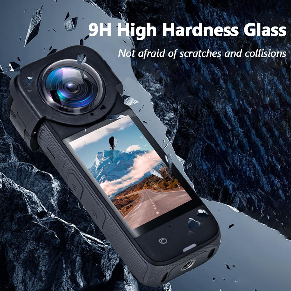 Kit D'accessoires 4 En 1 Pour Insta 360 X4 - Coque Silicone, Bouchon Objectif, Film écran, Dragonne - Protection Complète Anti-chocs Et Rayures - 2